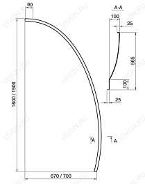 Ravak Экран для ванны Ravak Avocado 150 L – фотография-2